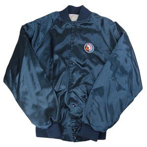 Vintage Satin Native American Patch Jacket